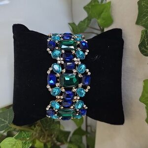 Statement Gold with Turquoise Blue Bracelet